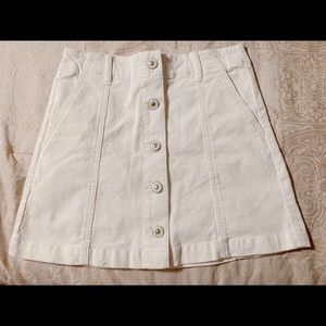 Forever 21 white corduroy skirt